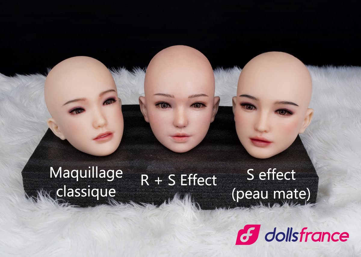 comparaison maquillage sinodoll tete silicone réalisme